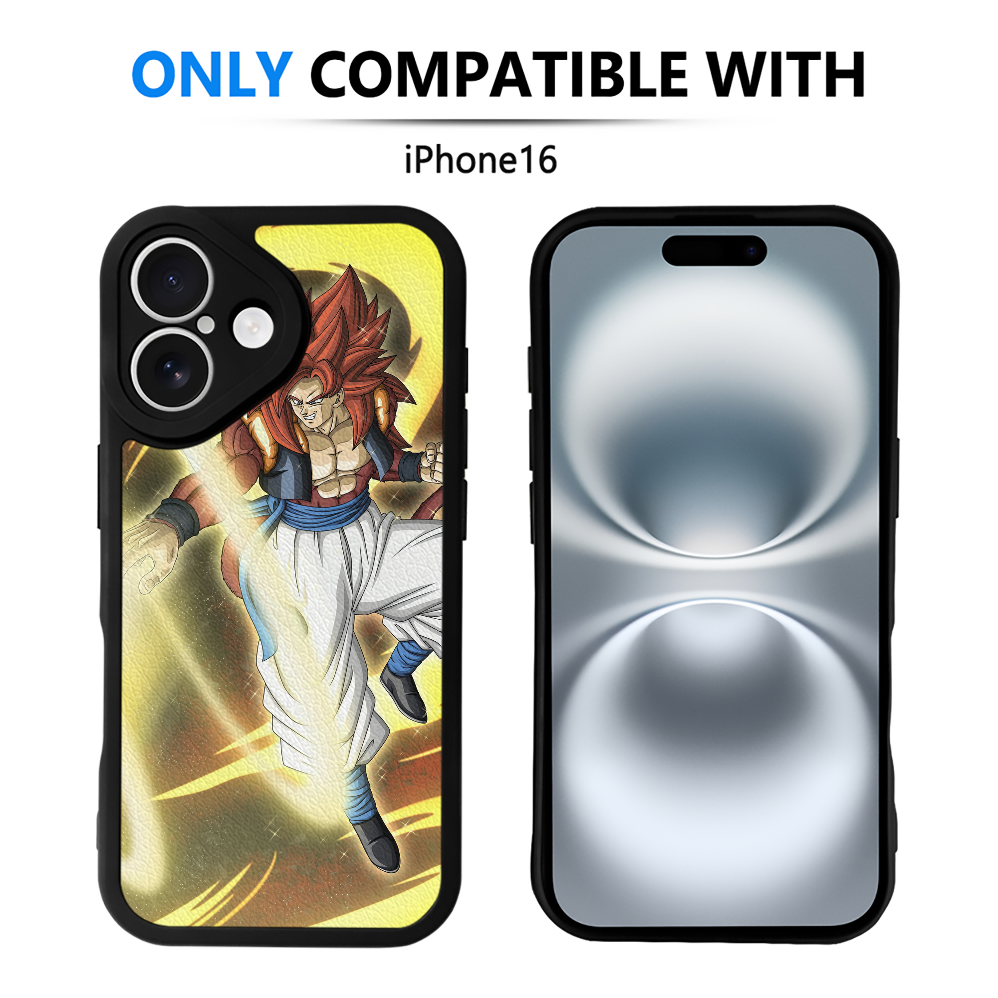 （画像用） ドラゴンボール DRAGON BALL 【iPhone 16シリーズ対応】シリコンスマホケース（レザー調） 材質：シリコン
